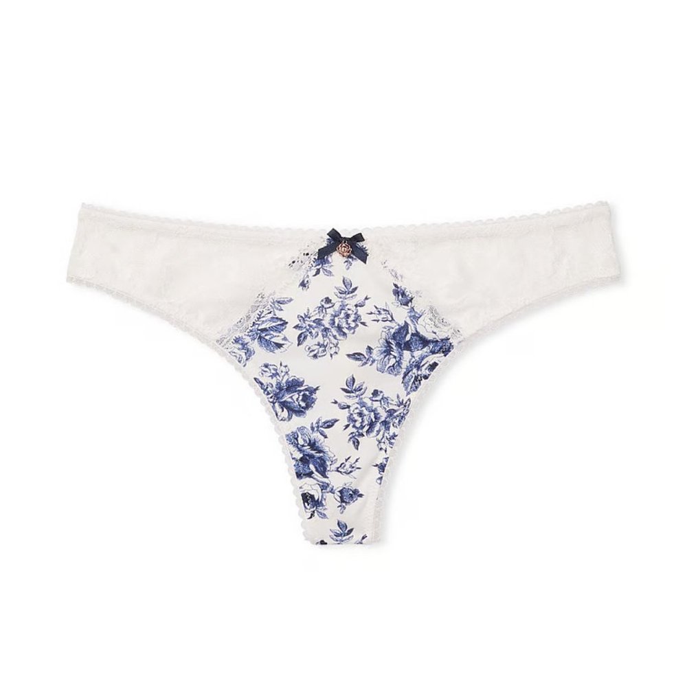 Lace-Back Thong Panty - Victoria's Secret - NWT